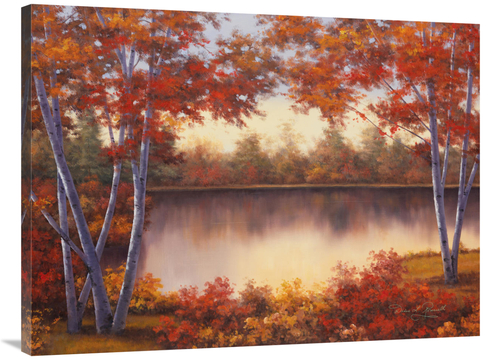 Global Gallery GCS-132821-3040-142 30 x 40 in. Red & Gold Art Print - 