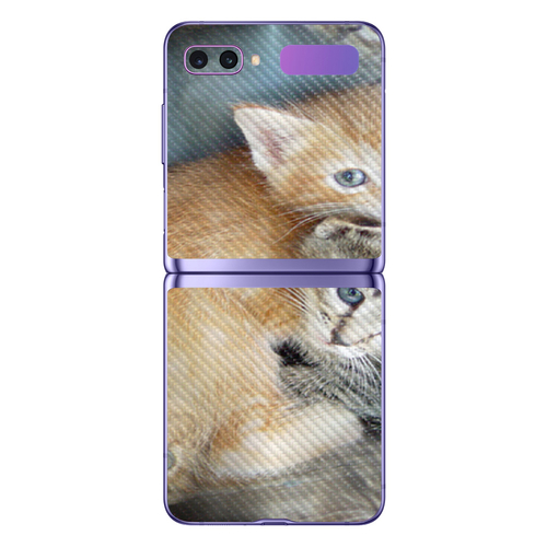 MightySkins CF-SAZFL-Kittens Carbon Fiber Skin for Samsung Galaxy Z Fl