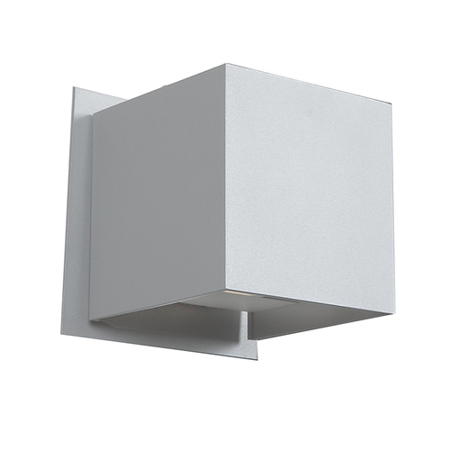 Access Lighting 20399LEDMG-SAT 4 in. Square LED Satin Outdoor Wall Sco