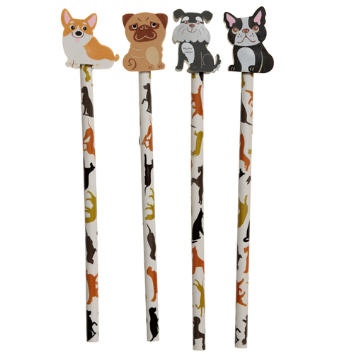 Fun Dog Pencil and Eraser Set