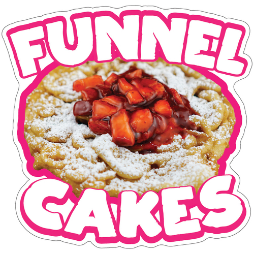 SignMission D-DC-16 Funnel Cakes 219 16 in. Funnel Cakes 2 Decal Conce