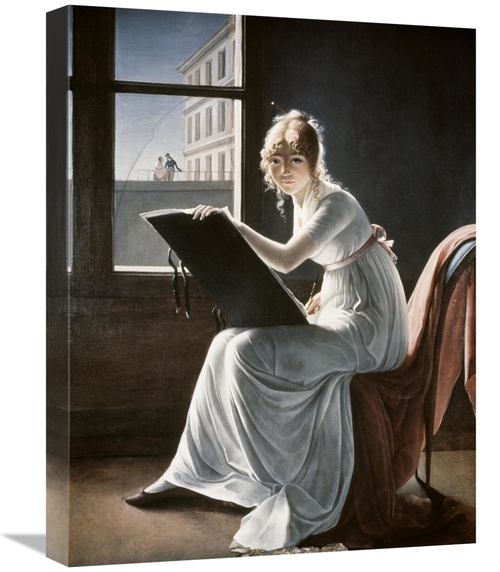 Global Gallery GCS-281438-22-142 22 in. Young Woman Drawing 1801 Art P