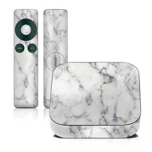 DecalGirl ATV2-WHT-MARBLE Apple TV 2G Skin - White Marble