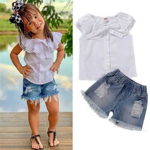 1-4Y Fashion Summer Kids Baby Girl Clothes Sets