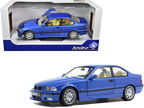 1994 BMW E30 M3 Blue Estoril Metallic 1/18 Diecast Model Car by Solido