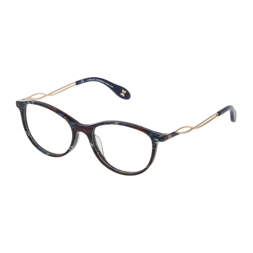 Ladies'Spectacle frame Carolina Herrera VHN590M510AG2 Blue Golden