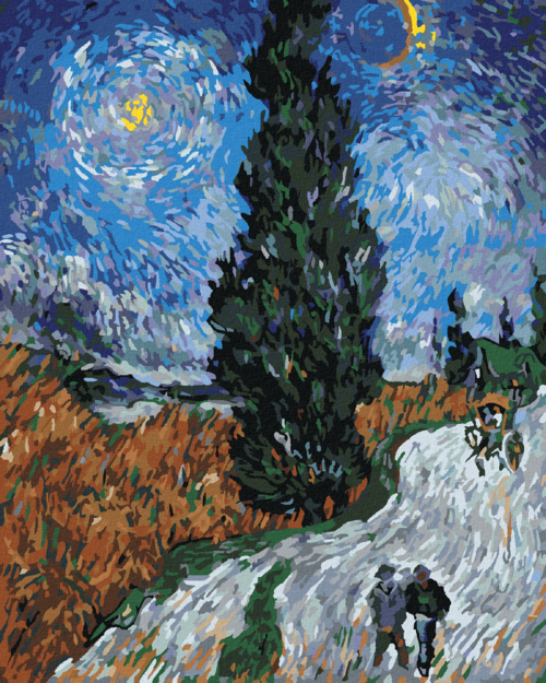 Paint by Numbers - Road with Cypress and Star (VINCENT VAN GOGH)