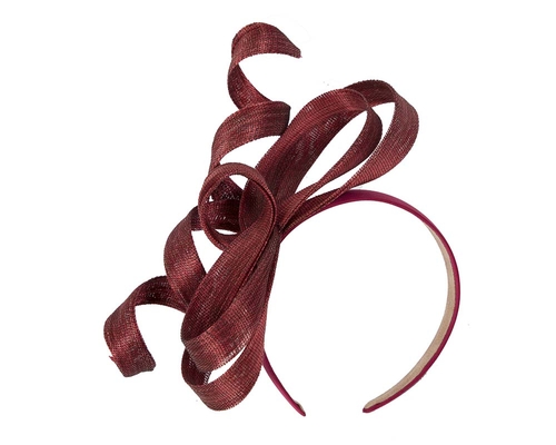 Exclusive burgundy wine fascinator