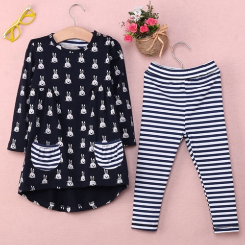 New Girls Clothes Fashion Cute Kids Cartoon Rabbit