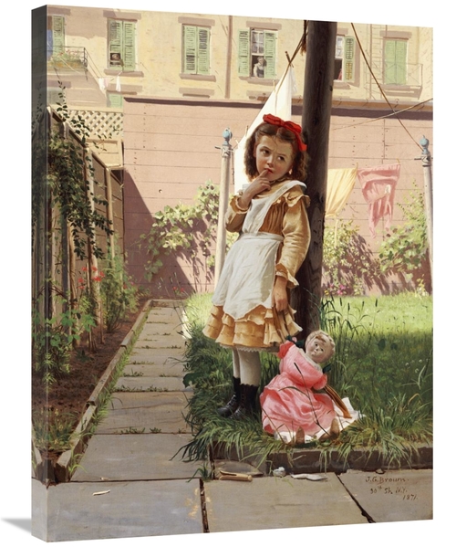 Global Gallery GCS-267790-30-142 30 in. Young Girl in a New York Garde