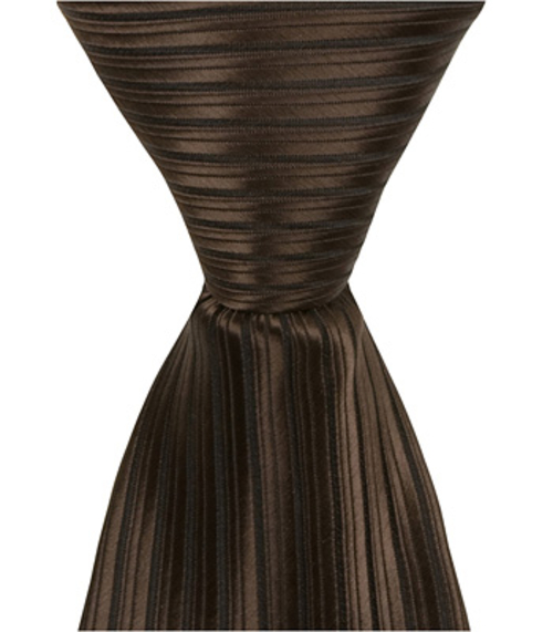 Matching Tie Guy 4319 N6 - 15.25 in. Zipper Necktie - Brown With Black