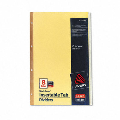 Avery 11116 Worksaver Insertable Tab Index Dividers- Eight Tab- Legal-