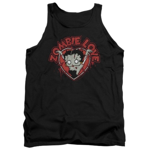 Trevco Betty Boop-Heart You Forever - Adult Tank Top - Black, 2X