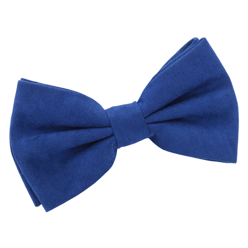 Suede Pre-Tied Bow Tie - Royal Blue