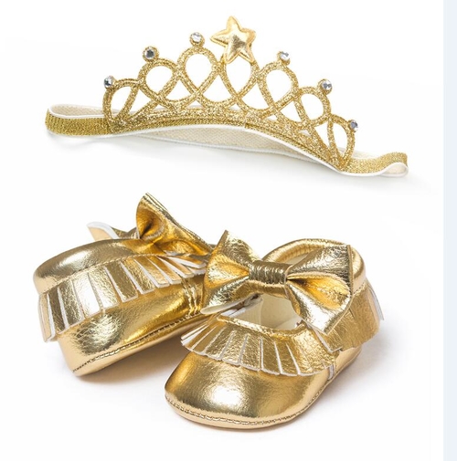 New Style Baby Girl Mary Jane Shoes + Crown