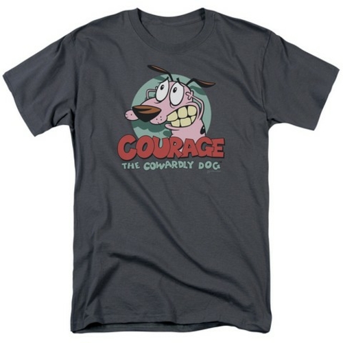 Trevco Courage The Cowardly Dog-Courage - Short Sleeve Adult 18-1 Tee 