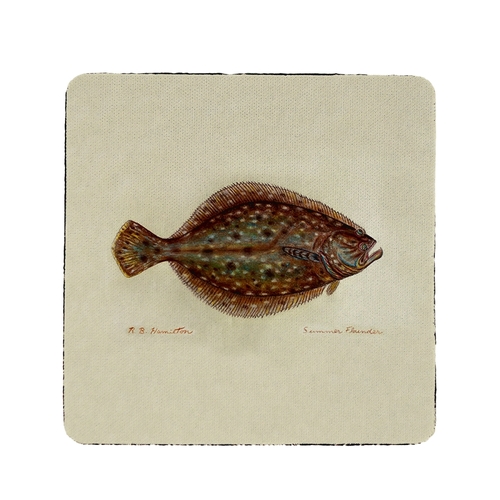 Betsy Drake CT014 Flounder Coaster - Set of 4