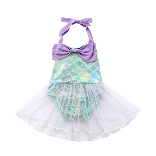 Cute Kids Baby Girls Mermiad Bikini Rompers