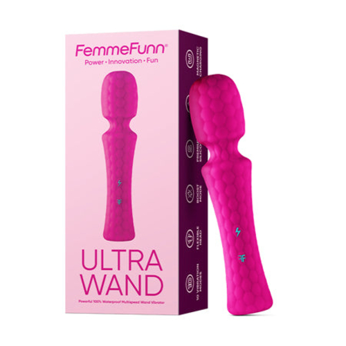 FemmeFunn Ultra Wand Rechargeable Flexible Textured Silicone Vibrator