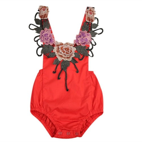 Newborn Infant Baby Girls Embroidery Flower
