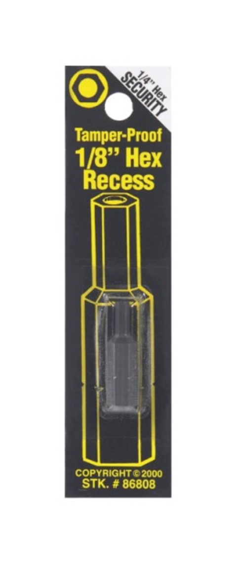 Best Way Tools 86808 Tamper-Proof Security Bit  0.125 in. Hex
