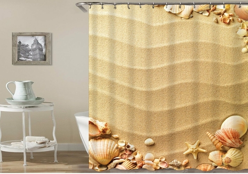 Soft Sand And Shells Shower Curtain