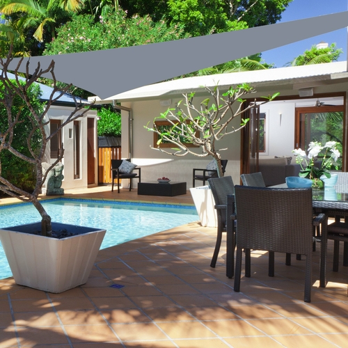 Outsunny 10x10x10ft Triangle Sun Sail Shade Garden Sunshade UV Block