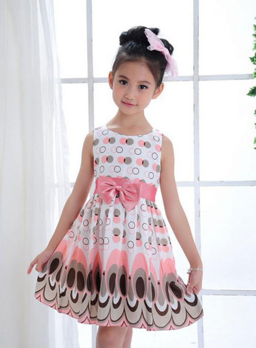 New Trendy 2018 Kids Girls Bow Belt Sleeveless