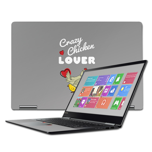 MightySkins LENY71015-Crazy Chicken Lover Skin Decal Wrap for 15.6 in.