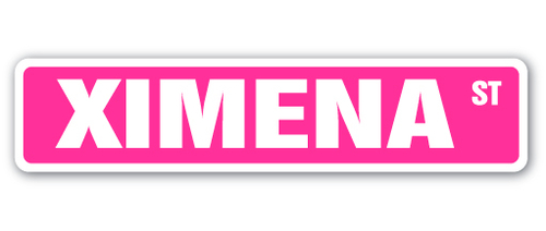 SignMission SS-XIMENA 4 x 18 in. Childrens Name Room Street Sign - Xim