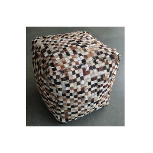 Holy Cow Ottoman Hand Stitched Pouffe
