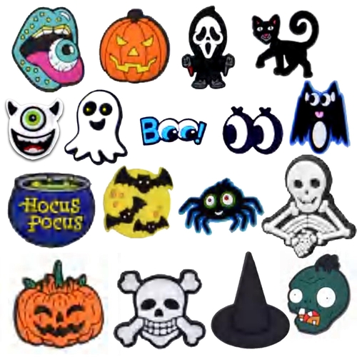 WFJ Halloween Monsters Shoes Charms fits for Clog Slides Sandals 17