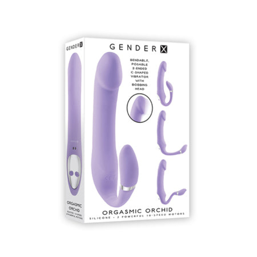 Gender X Orgasmic Orchid Rechargeable Poseable Dual-Ended Silicone