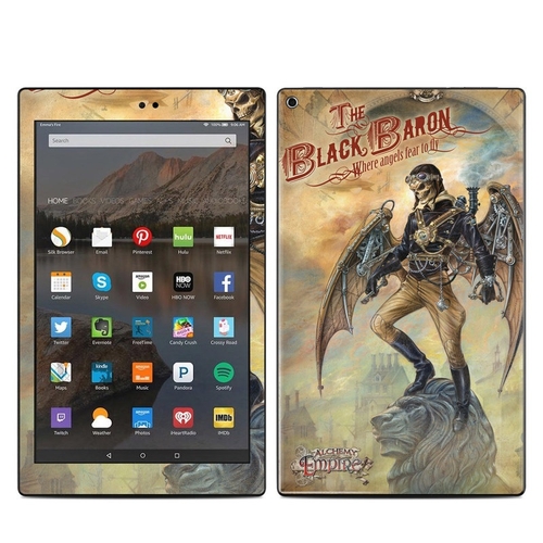 DecalGirl AKHD19-BLKBARON Amazon Kindle Fire HD 10 2019 Skin - The Bla