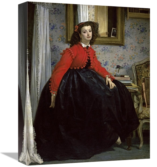 Global Gallery GCS-282941-16-142 16 in. Young Woman in a Short Red Jac