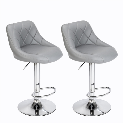 2pcs Adjustable High Type Bar Stools with Disk