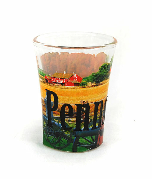 Americaware SGPEN01 Pennsylvania Full Color Etched  Shot Glass