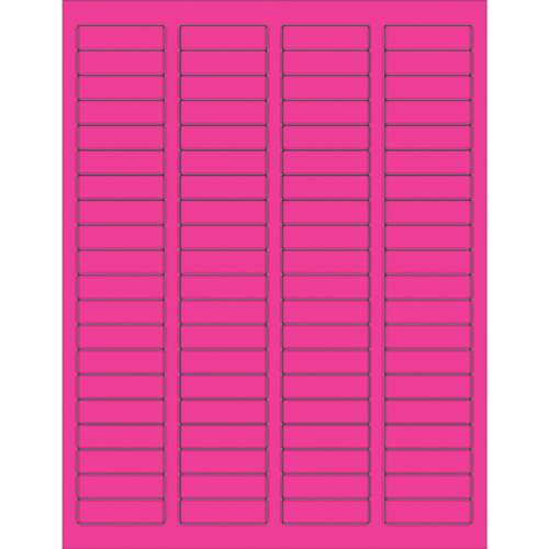 Box Partners LL170PK 1.75 x 0.5 in. Fluorescent Pink Rectangle Laser L