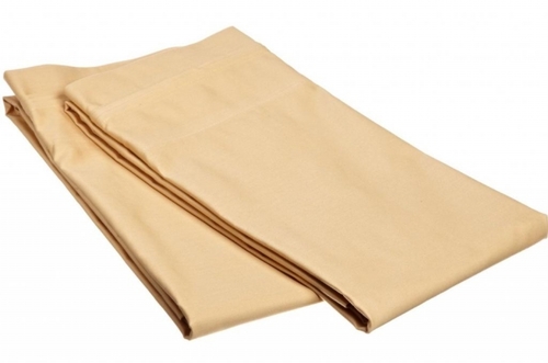 Egyptian Cotton 650 Thread Count Solid Pillowcase Set  King-Gold
