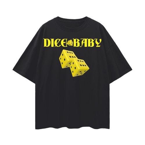 Streetwear Unisex Dice Baby Graphic Basic Tee