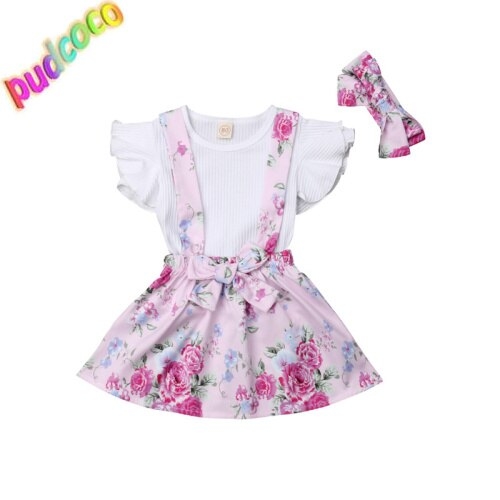 Toddler Kids Baby Girls Flower Bow Shirt