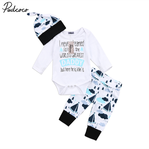 Baby Boys Girls Letters Clothes Toddler Infant