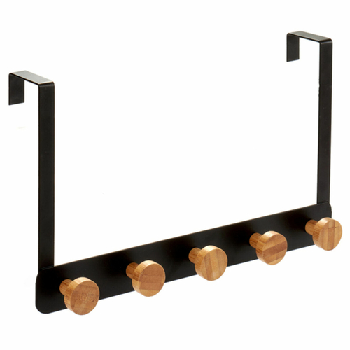 Door Coat Rack Bamboo (8,5 x 20 x 33,2 cm)