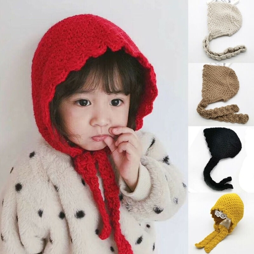 l Infant Baby Newborn Kids Girls Hats Lace Solid