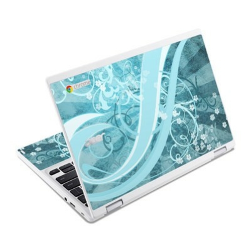 DecalGirl ACR11-FLOR-BLU Acer Chromebook R11 Skin - Flores Agua