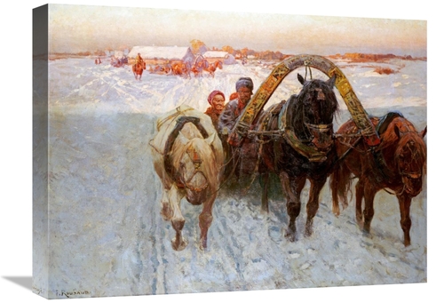 Global Gallery GCS-267200-22-142 22 in. The Sleigh Art Print - Franz A