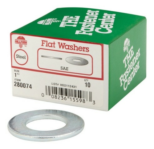 Hillman 280074 1 in. SAE Flat Washer  10 per Box