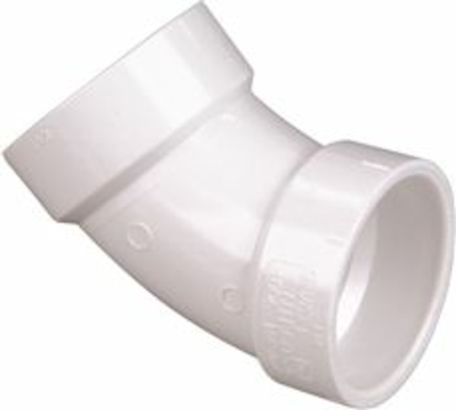NIBCO 92502 Drain Waste Vent PVC Bend, 0.125 x 2 in.