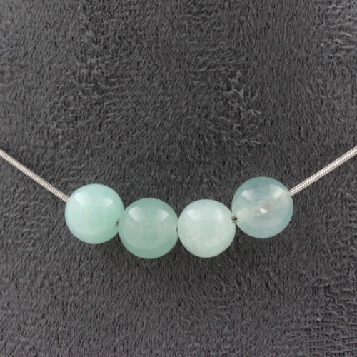 Angelite 4 beads 8 mm necklace.