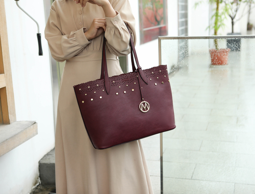 Mariahna 3 Pcs Shopper Tote, crossbody and Wallet.